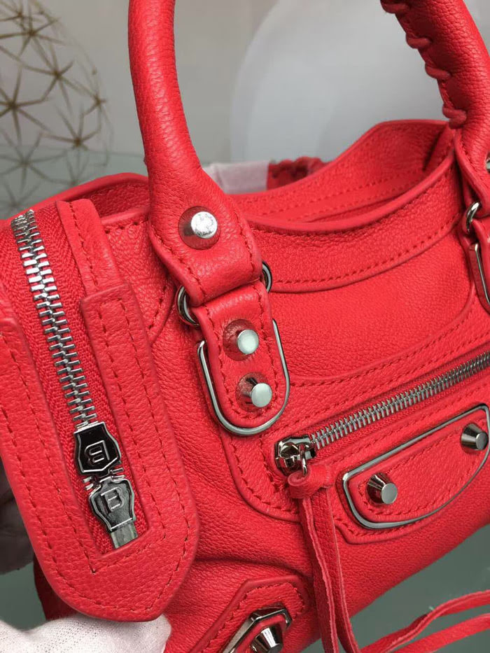 BALENCIAG巴黎世家 機車包 山羊皮銀邊款 原單品質 經典代表作機車包 手提肩背斜挎包  BL1349